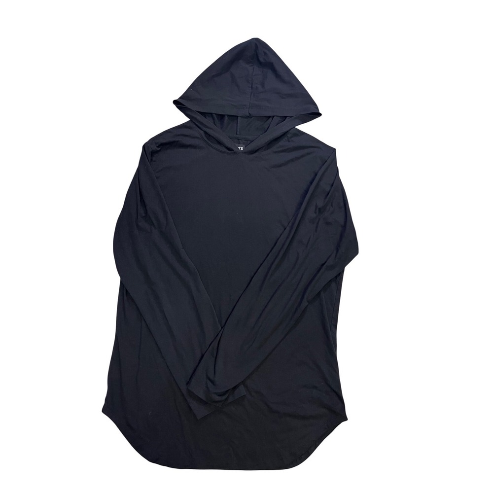 Cuts Clothing Long‎ Sleeve Elongated PeHoodie Black Mens L Pyca Performance